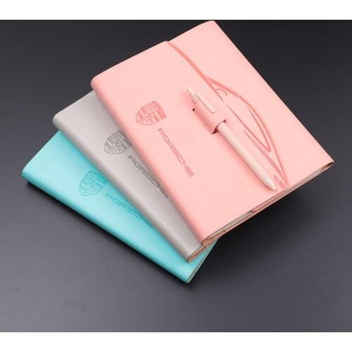 Tri-fold Cover Soft Leather Pu Business Storage Multifunction Notepad A5 Office Meeting Supplies Notebook Office School Supplies
