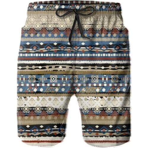 Mens Swimwear Swim Shorts Trunks Ethnic Boho Tribal Art Beach Board Shorts Swimming Swimsuits Running Sports Surffing shorts