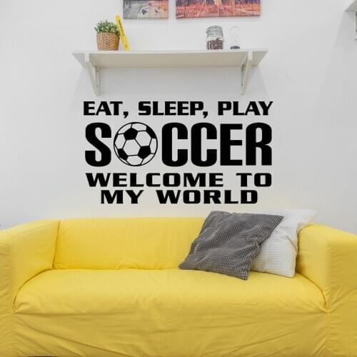 Soccer Daily Routine Wall Art Decal Soccer Sports Sticker Home Living Room And Kids Room Decoration Removable A002920