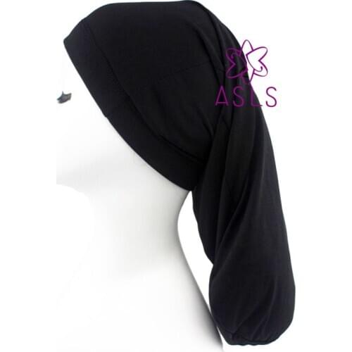 New Fashion Unisex Open Back Spandex Strong Elasticity Dreadlocks Cap Beanie Hat Men Women Slouch Hat Long Cylinder Sleep Cap