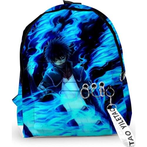 2021 New Arrival My Hero Academia Dabi Men Women Backpack Oxford hanging buckle Style Girls Child School bag Travel Backpack
