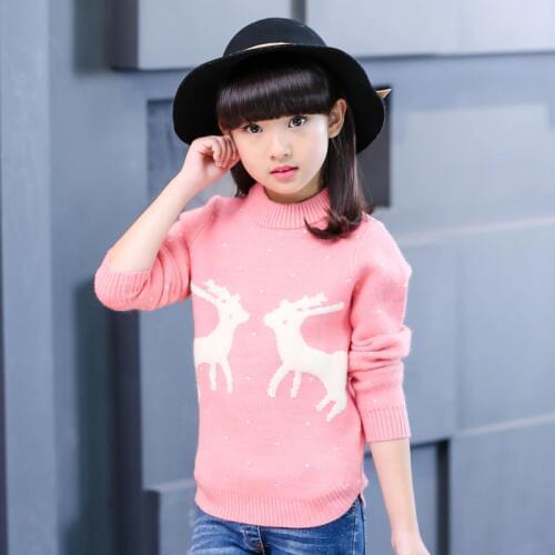 Girls Cardigan Autumn Children Sweater For Kids Baby Clothes Infant Girls Knitted Cardigan 3 Colors Kids Jackets Cartoon Tops