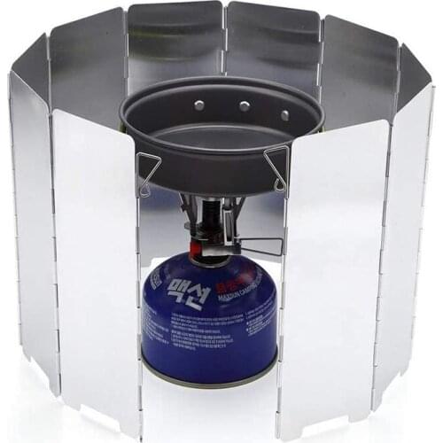 Outdoor Camping Stove Windshield Kitchen Gas Baffle Plate Aluminum Foldable Prevent Oil Splash Cooking Hot Baffle Kitchen Tool