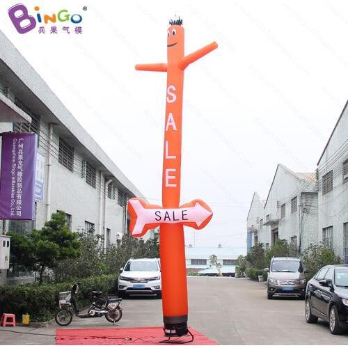 Personalized 20 feet orange air dancer inflatable wave / air dancer inflatable with arrow for decoration toys