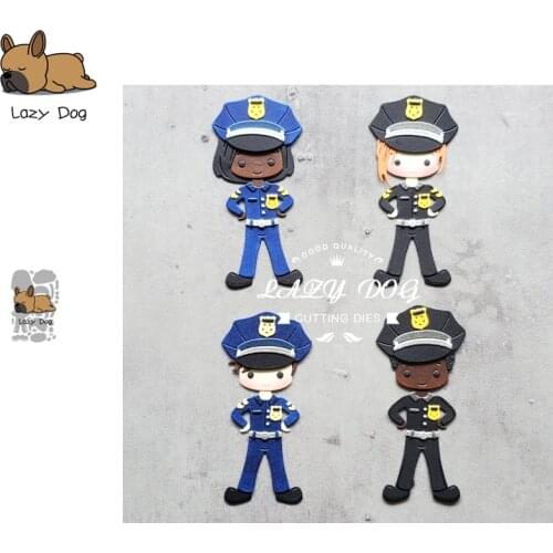 Police men woman Metal Cutting Dies Scrapbooking Stencil DIY Mold Knife Craft Embossing Die Cuts Card Making New Dies For 2020