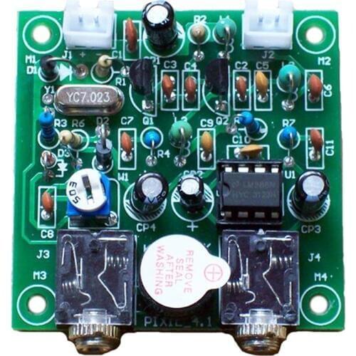 Retail Radio 40M CW Shortwave Transmitter Receiver Version 4.1 7.023-7.026MHz QRP Pixie Kits DIY with Buzzer Transceiver
