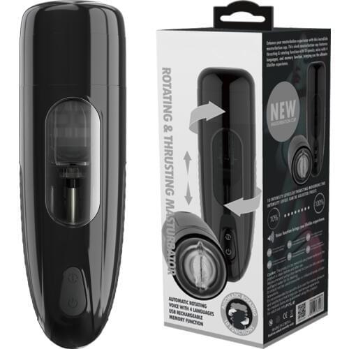 Sex Machine Full Automatic Masturbator Real Vagina Pussy Intelligent Rotating Telescopic Male Aircraft Cup Sex Toys for Men