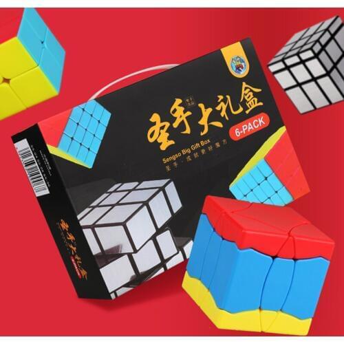 Shengshou legend 3x3x3 Magic cube 6pcs packing cubes Christmas gifts Toys for Kids 4x4x4 cubo magico sengso Neo cube