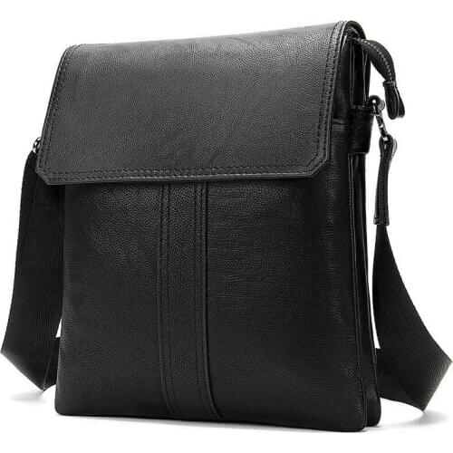 Men Flap 100% Genuine Leather Men Shoulder Bag Crossbody Bags For Men High Quality Bolsas Fashion Messenger Bag For Ipad
