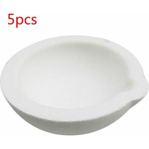 5pcs Quartz Crucible for Jewelry with OD 58mm, Casting Vessel for Gold and Silver Metal Jewelry, Fine Ceramic Crucible for Silv