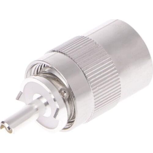UHF Male PL259 Plug Solder RG8 RG213 LMR400 7D-FB Cable Connector Silver