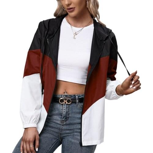 Womens Jacket Lightweight Bright Color Coat Soft Shell Hooded Raincoat Waterproof for Outdoor Camping Travelling XIN-Shipping