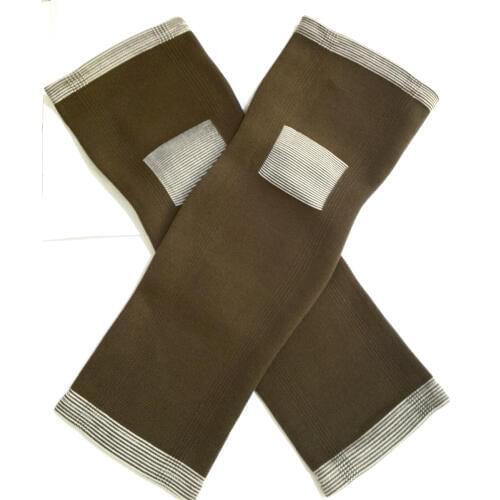 1pair Red Color Tourmaline Magnetic Therapy Long Knee Support Sleeve Health Leg Brace Wraps for Sport