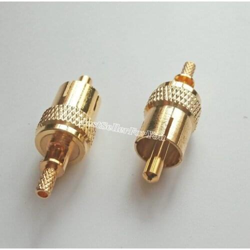 1Pcs RCA Plug male window Crimp for RG174 RG316 LMR100 cable Straight RF connector