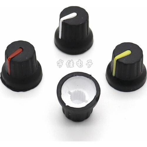 10 Piece 16 * 14.5mm two-color plastic knob flower shaft inner hole 6mm potentiometer switch adjustment knob