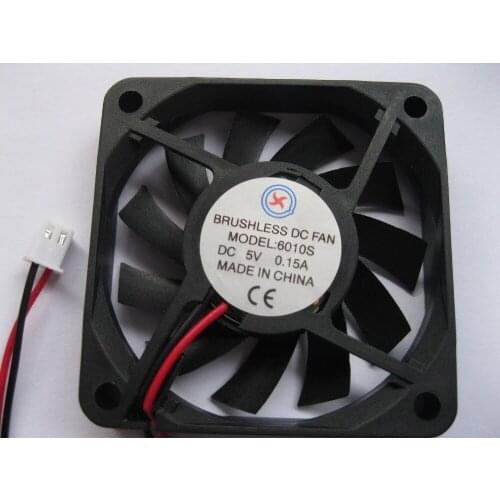 10 pcs Brushless DC Cooling Fan 11 Blade 5V 6010S 60x60x10mm 2 Wires