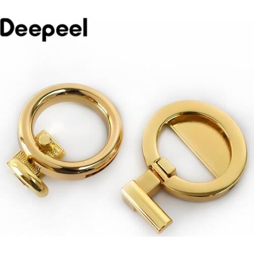2/5pcs Handmade Bag Hardware Accessories Metal Lock Clasp Round Rotary Lock Clip Buckles DIY Handbag Decor Accessories