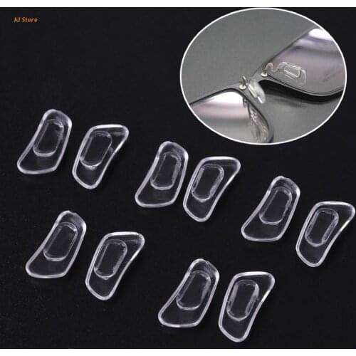 5 Pairs/Lot Inserted Bayonet Silicone Eyeglasses Soft Nose Pads Glasses Massage
