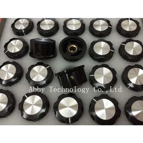 50pcs A03 bakelite knob potentiometer knob inner hole 4MM-6.4MM (copper)