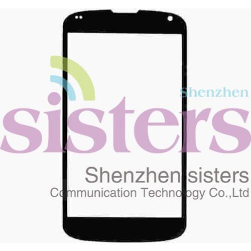 50Pcs/ a lot High Quality New Wholesale Black Front Glass Lens Screen Replacement Parts For LG Google Nexus 4 E960,Free Shipping