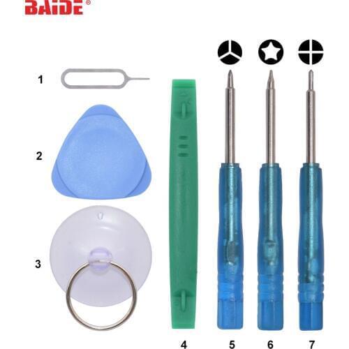 7 / 8 in 1 Repair Opening Tools Kit With Green Pry Tool 0.6Y 0.8 Pentalobe 1.5 Phillips For iPhone 4 5 6 7 8 Plus X Xs Samsung