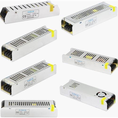 12V LED Power Supply 5A 8.5A 10A 12.5A 16.6A 15A 20A LED Driver Adapter Lighting Transformers 60W 100W 120W 150W 180W 200W 240W