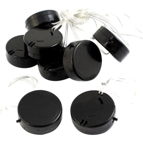 8Pcs Black Wire Lead 2x3V CR2032 Coin Cell Button Battery Holder Case