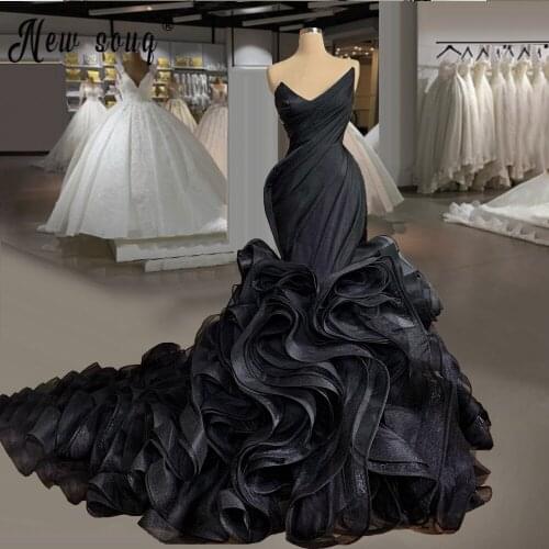 Sleeveless Button Back Ruffles Tiered Mermaid Evening Dress African Custom Made Color Plus Size вечернее платье Real Photo