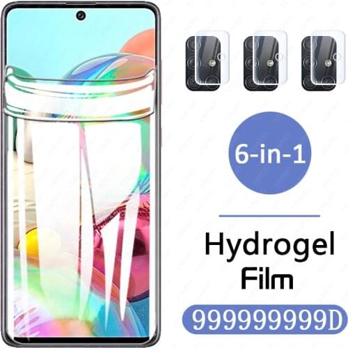 Hydrogel Film for Samsung Galaxy A71 A715 Screen Protector Back Camera Lens Soft Glass for Samsung A71 A 71 71a A716 4g 5g 6.7"