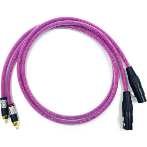 HIFI Gold Plated RCA Plug 2RCA to XLR Female Cable CD DVD Amplifier Player Speaker RCA Interconnect Cable
