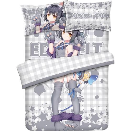 Anime Fate stay night Miyu Edelfelt Miyu Emiya Quilt Cover Printed Bedding Set With Pillow Cases Bed Sheet Duvet Cover Set 4pc