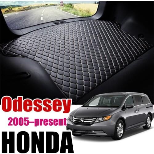 Leather Car Trunk Mat For Honda Odyssey 2013-present Trunk Boot Mat RB Honda RC Cargo Liners Tray Slip Rear odessey Liner Pad