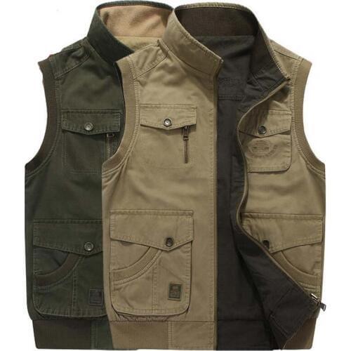 Fashion Reversible Casual Vest Men pocket Vests Loose Double-faced Coat Vest Plus Size 6XL Mans Wear Tops Waistcoat