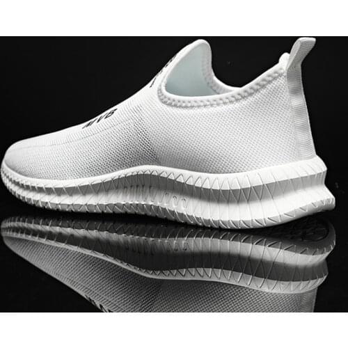 Men Casual Shoes Fashion Lightweight Breathable Walking Sneakers Slip-on Mens Flats Shoes Plus Size 47