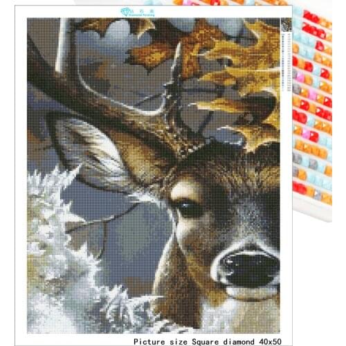 Full Square Round Diamond Painting Kit Deer Diamond Embroidery Sale Animal Cross Stitch Rhinestone Handmade Mosaic Wall Decor