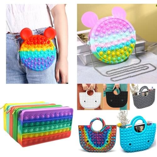 New Pop Its Big Antistress Push Pop Bubble 20-50cm Fidget Toys Popite Luminous Large Simpl Dimmer Figet Toy Kids Tie Dye Games