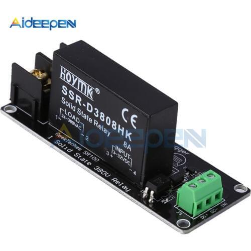 380V 8A 1 Channel Solid State Relay Module High and Low Level Trigger Module Board SSR Switch Controller For Arduino