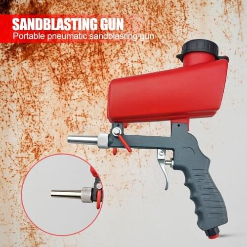 Portable 90psi Gravity Pneumatic Sandblaster Gun Aluminium Handheld Blasting Device Spray Gun 700cfm Power Tool