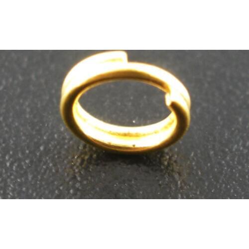 Alloy Split Jump Rings Round Gold Color 5mm( 2/8") Dia, 350 PCs new