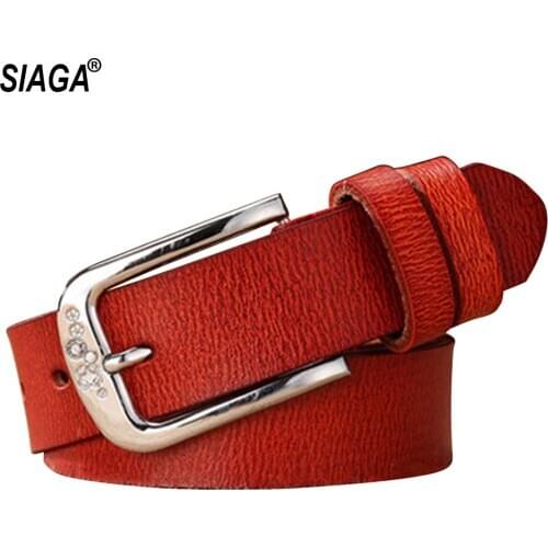 High Quality Cow Genuine Leather Belts Jean 2.8cm Wide Female Fashion Unique Design Belt Accessories for Women FCO191