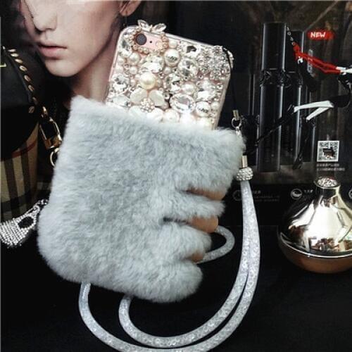 LaMaDiaa Real Rabbit Fur Case for Huawei P9 P10 P20 P30 P40 PLUS Lite Mate 10 20 30 Lite Pro Case Hair Lady Phone Cover Capa