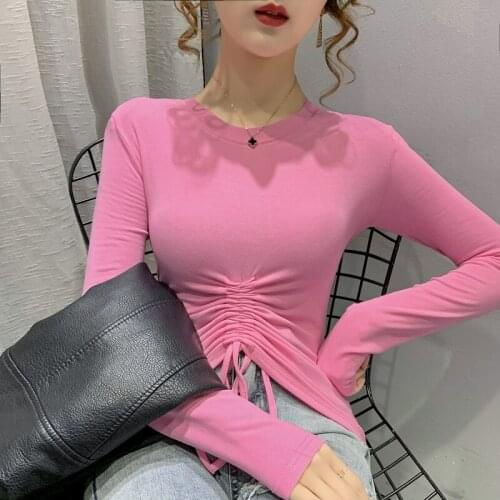 Pink Sleeve Summer New T Shirt Women Solid All Match Elegant Tops Camisetas De Mujer Fashion Casual Tee Shirt Femme Clothing