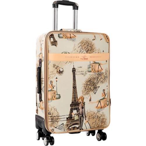 GraspDream 24 carry-on Suitcase with wheels Girl and kids cartoon pictures luggage travel bag trolley bags childrens suitcases