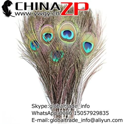 Made in CHINAZP Factory 50pcs/lot 25-30cm(10~12inch) Length Exporting High Quality Big Eye Peacock Feathers