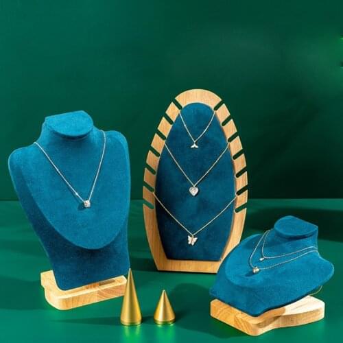 Blue Mannequin Necklace Jewelry Pendants Display Stand Show Decoration Hot Sale 50