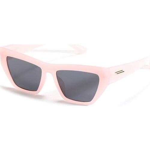 Fashion Cat Eye Sunglasses Women Vintage Jelly Pink Orange Eyewear Trending Men Shades UV400 Sun Glasses