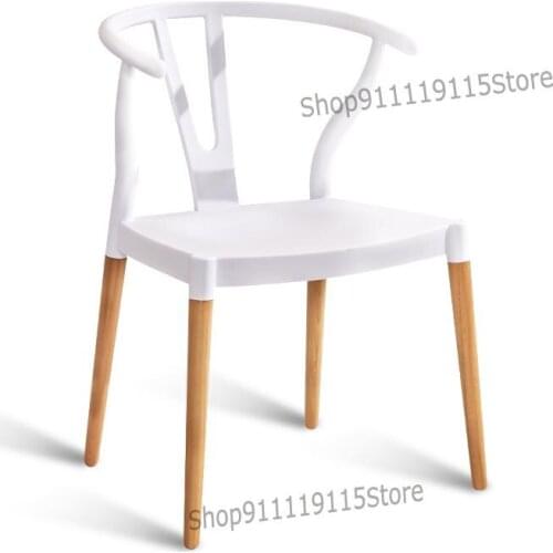 Modern Simple Y Chair Household Study Desk Chair Dining Room Ox Horn Chair Solid Wood Dining Chair Leisure Back Discussion Chair