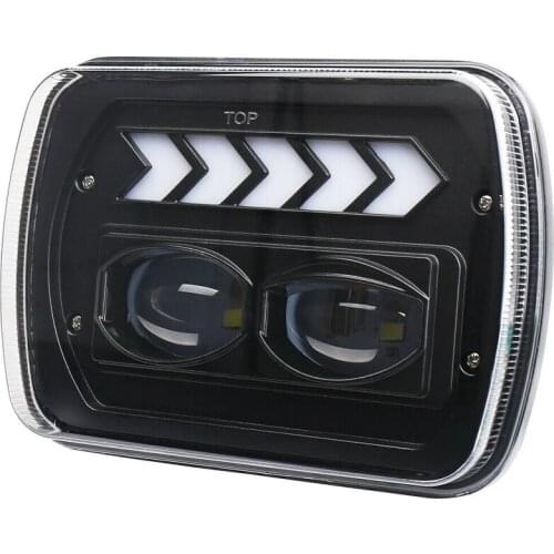4x6 Inch Led Headlight Square Trucks Headlights Off Road Driving Headlamp With Arrow Turn Signal led lights fit for Wrangler