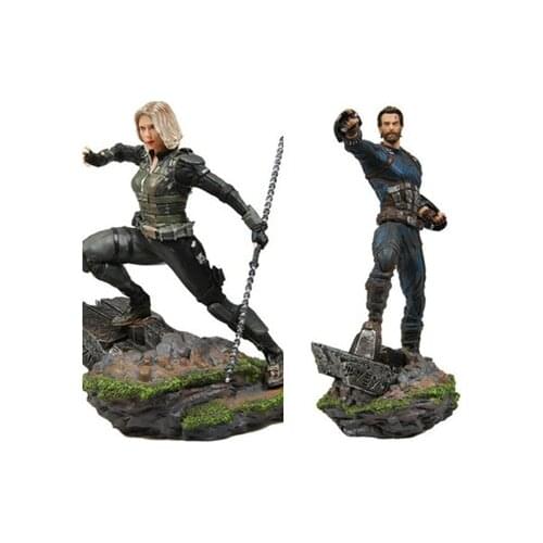 Avengers War Statue Infinity Super Hero Captain America Black Widow 1/10 scale painted PVC Action Figure Toy Doll Model Gift