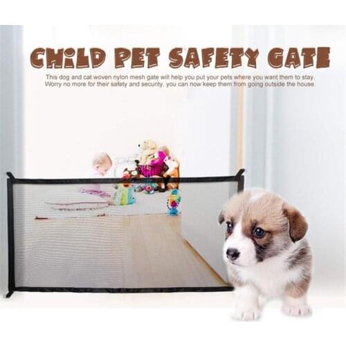 Dog Gate Ingenious Mesh Dog Fence For Indoor and Outdoor Safe Pet Dog Gate Safety Enclosure Pet Supplies Safety Fence Net
